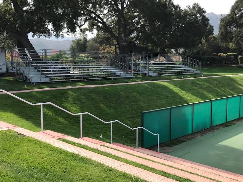 Temporary Bleachers With Camera Platform