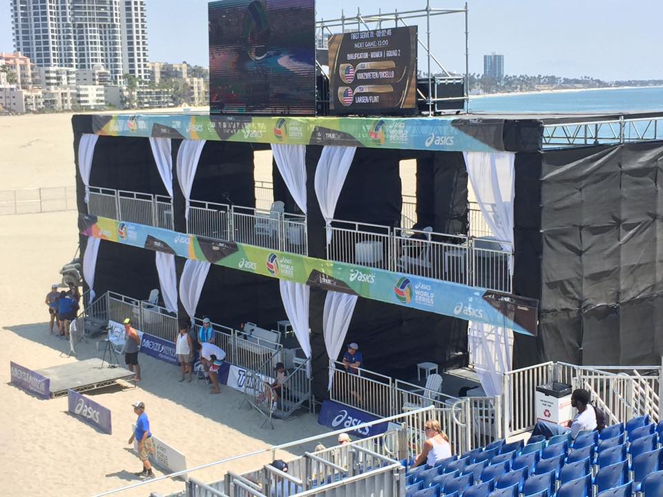 Temporary Platform For Asics Beach Volleyball Tournament