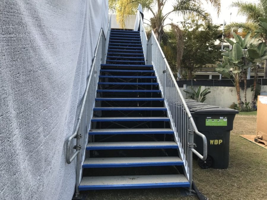 Temporary Stairway And Platform