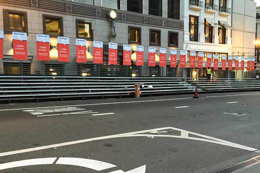 Event Bleachers for Chinese New Year Parade