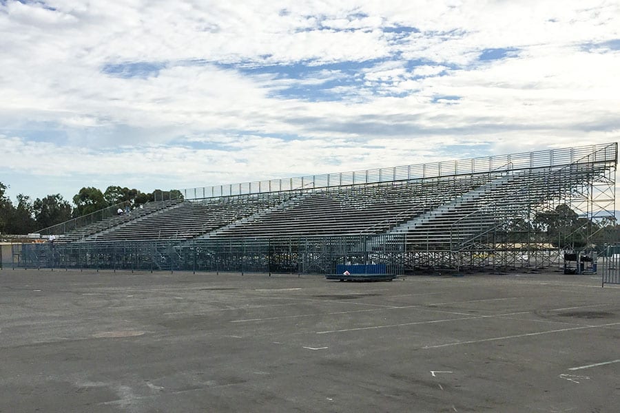 Event Bleacher Seating And Crowd Control